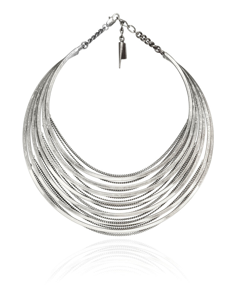 Jenny Bird Illa Collar in Silver - SWANK - Jewelry - 1