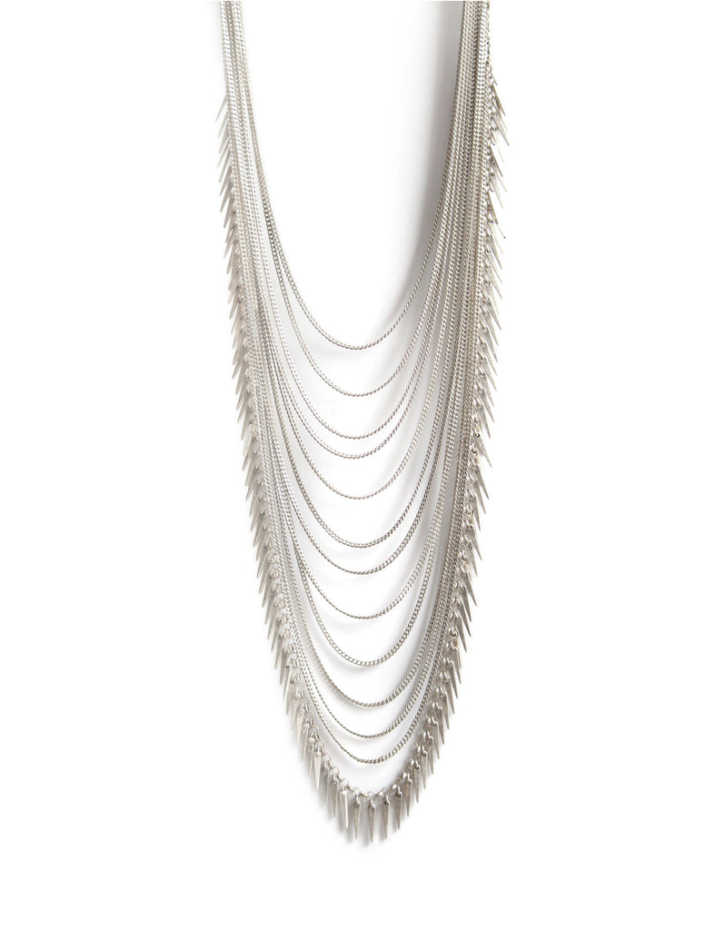 Jenny Bird Palm Meris Necklace in Silver - SWANK - Jewelry