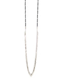 Jenny Bird Palm Rope Necklace in Silver/Black - SWANK - Jewelry
