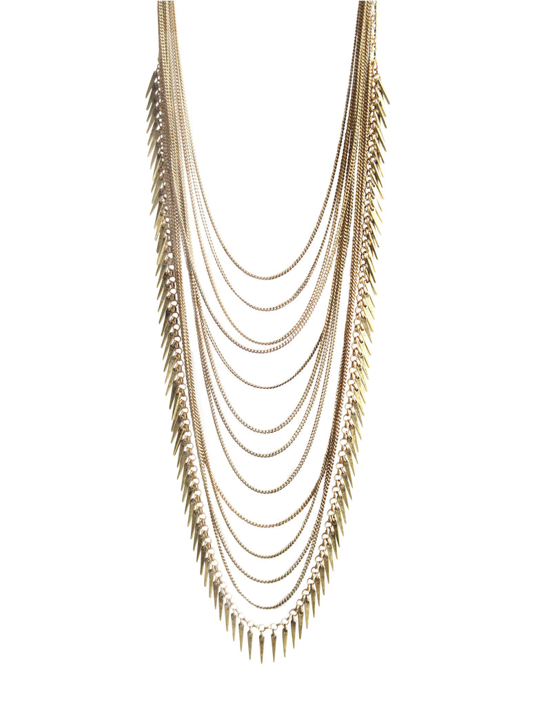 Jenny Bird Palm Meris Necklace in Gold - SWANK - Jewelry