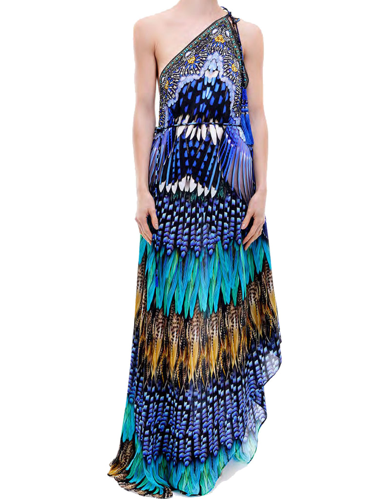 Shahida Parides Blue Jay 3-Way Style Dress in Blue - SWANK - Dresses - 3