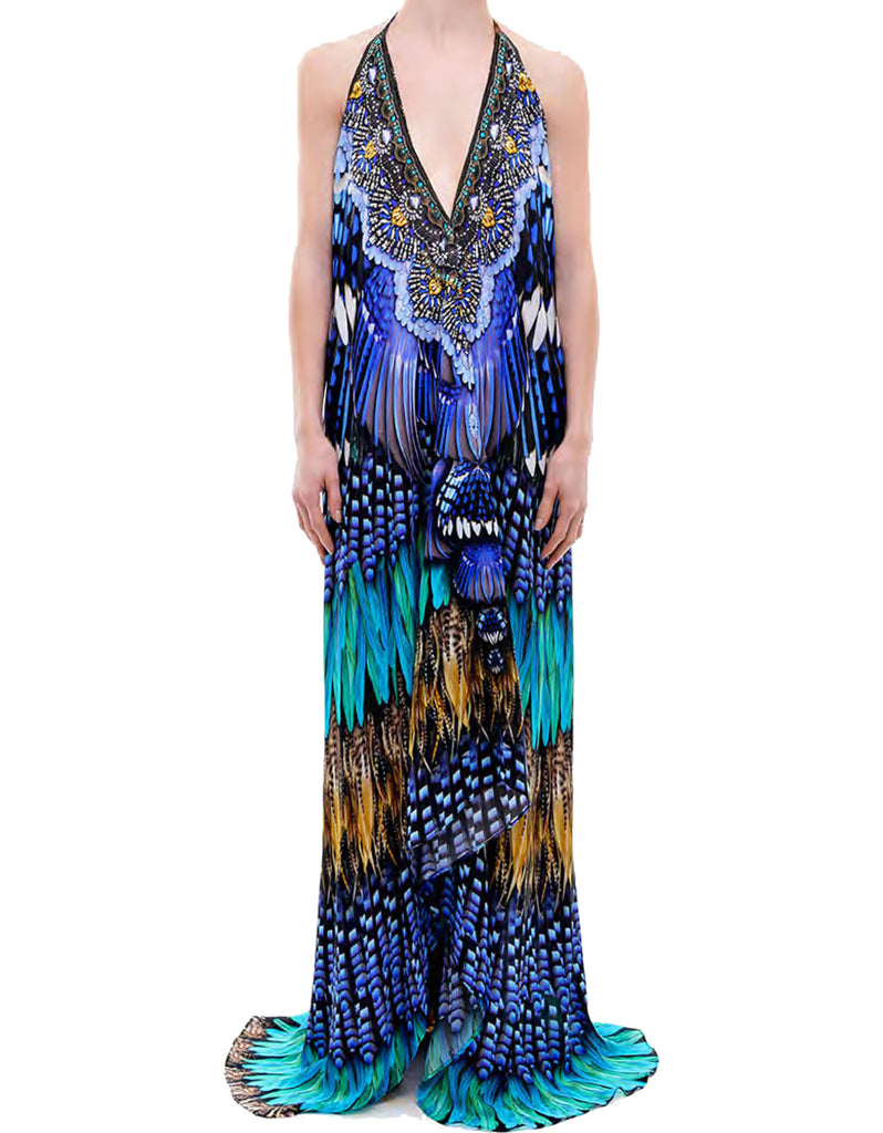 Shahida Parides Blue Jay 3-Way Style Dress in Blue - SWANK - Dresses - 5
