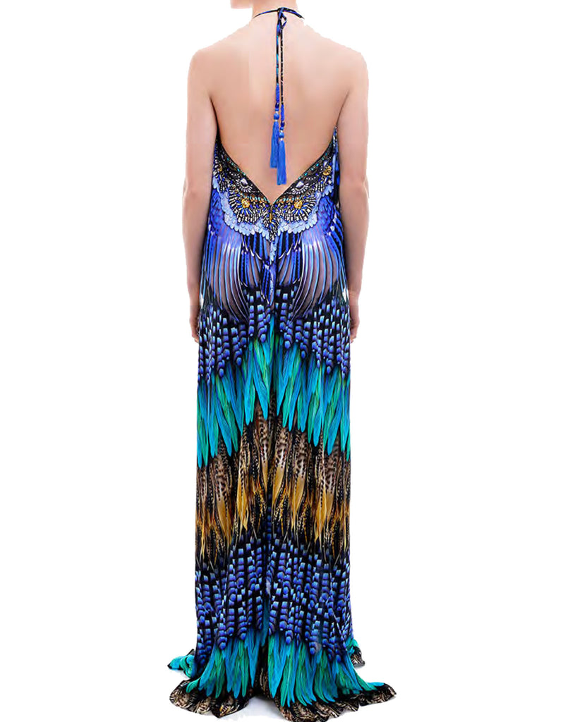 Shahida Parides Blue Jay 3-Way Style Dress in Blue - SWANK - Dresses - 7