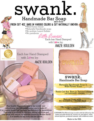 Swank Handmade All Natural Soap- 5 Bars
