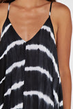 Vagabond Tie-Dye Maxi Dress with Pockets in Black