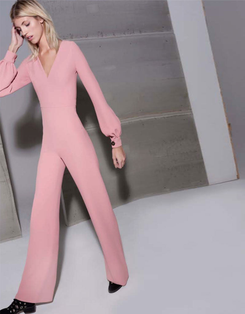 Alexis Isadore Jumpsuit in Ash Pink - SWANK - Jumpsuits - 1