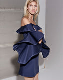 Alexis Rachel Dress in Navy Blue - SWANK - Dresses - 1