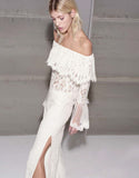 Alexis Rina Lace Pants in Ivory - SWANK - Pants - 1