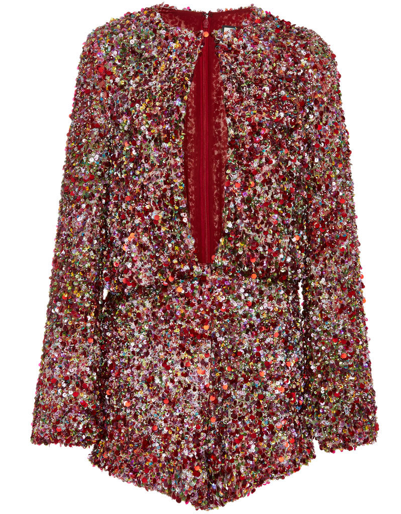 Alexis Jezebell Romper in Multicolor Sequin