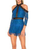 Alexis Leda Romper in Royal Blue Lily