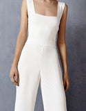 Alexis Lincolm Jumpsuit in White Micro Dot