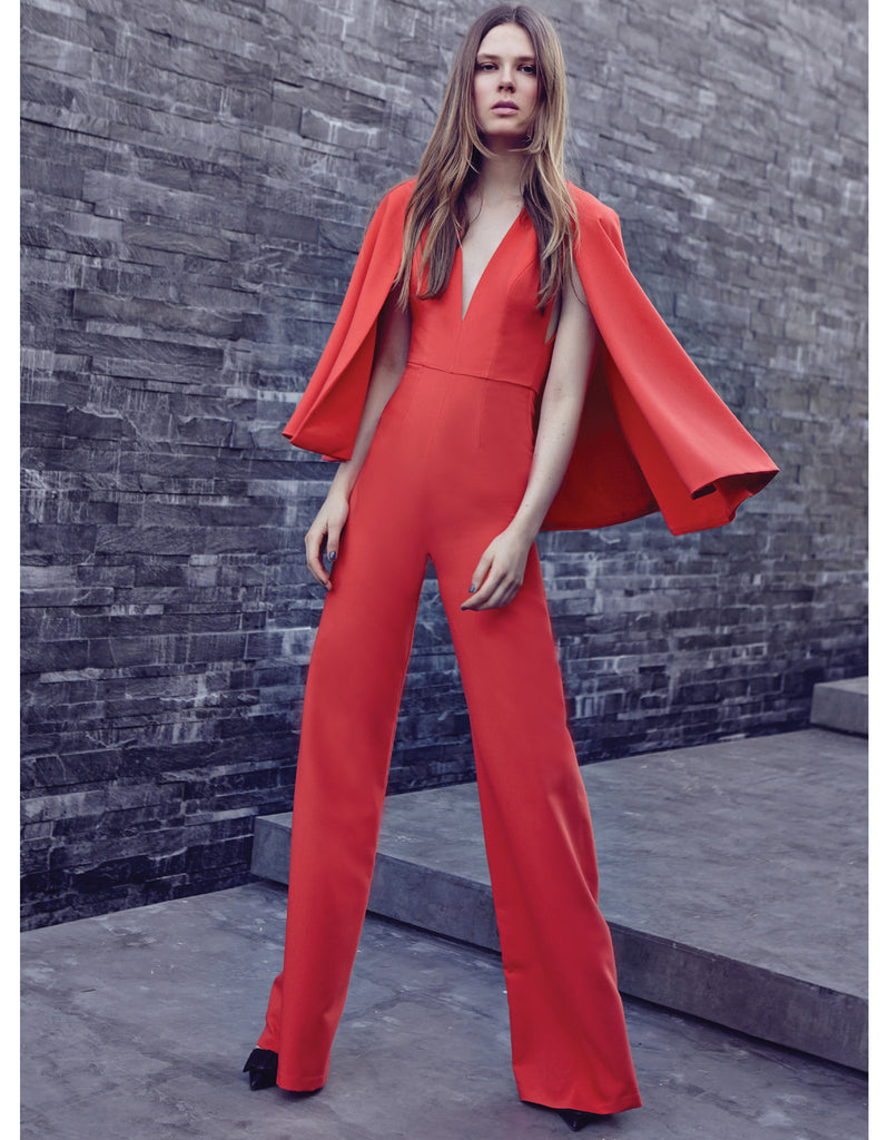 Alexis Amadeo Jumpsuit with Cape - SWANK - Jumpsuits - 1