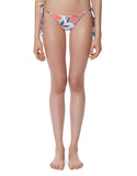 Mara Hoffman Arcadia Tie Side Bikini Bottom in White/Pink - SWANK - Swimwear - 2
