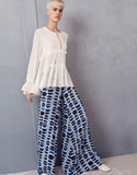 Alexis Auden Wide Leg Pants in Blue Wedge