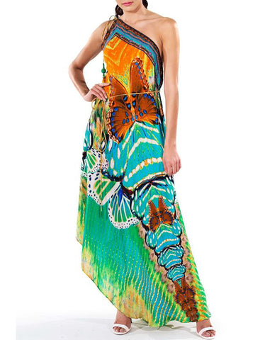 Shahida Parides Avatar 3-Way Style Dress in Aqua