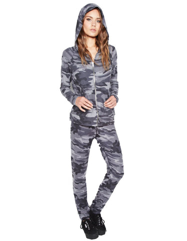 Michael Lauren Nate Crop Sweatpant in Heather Grey