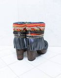 Custom Made High Heel Boho Boots in Black | SIZE 38 - SWANK - Shoes - 6