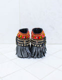 Custom Made Boho Sandals in Black | SIZE 39 - SWANK - Shoes - 5