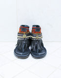 Custom Made Boho Sandals in Black | SIZE 40 - SWANK - Shoes - 3