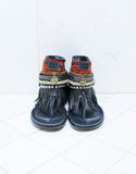 Custom Made Boho Sandals in Black | SIZE 40 - SWANK - Shoes - 3