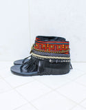 Custom Made Boho Sandals in Black | SIZE 40 - SWANK - Shoes - 5