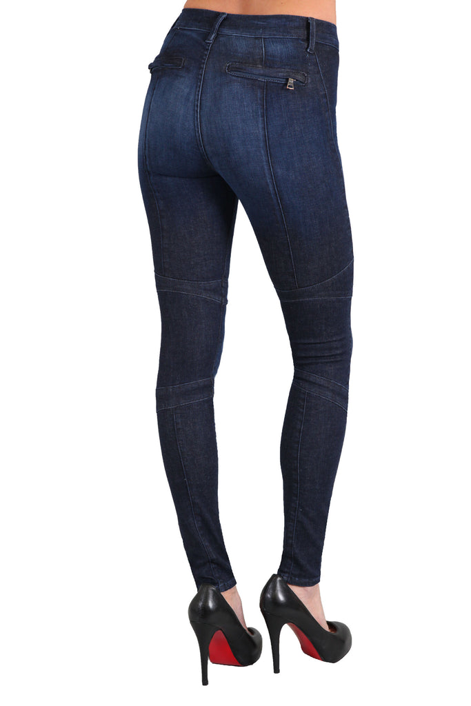 Black Orchid Motorcycle Jegging in Russian Navy - SWANK - Pants - 2