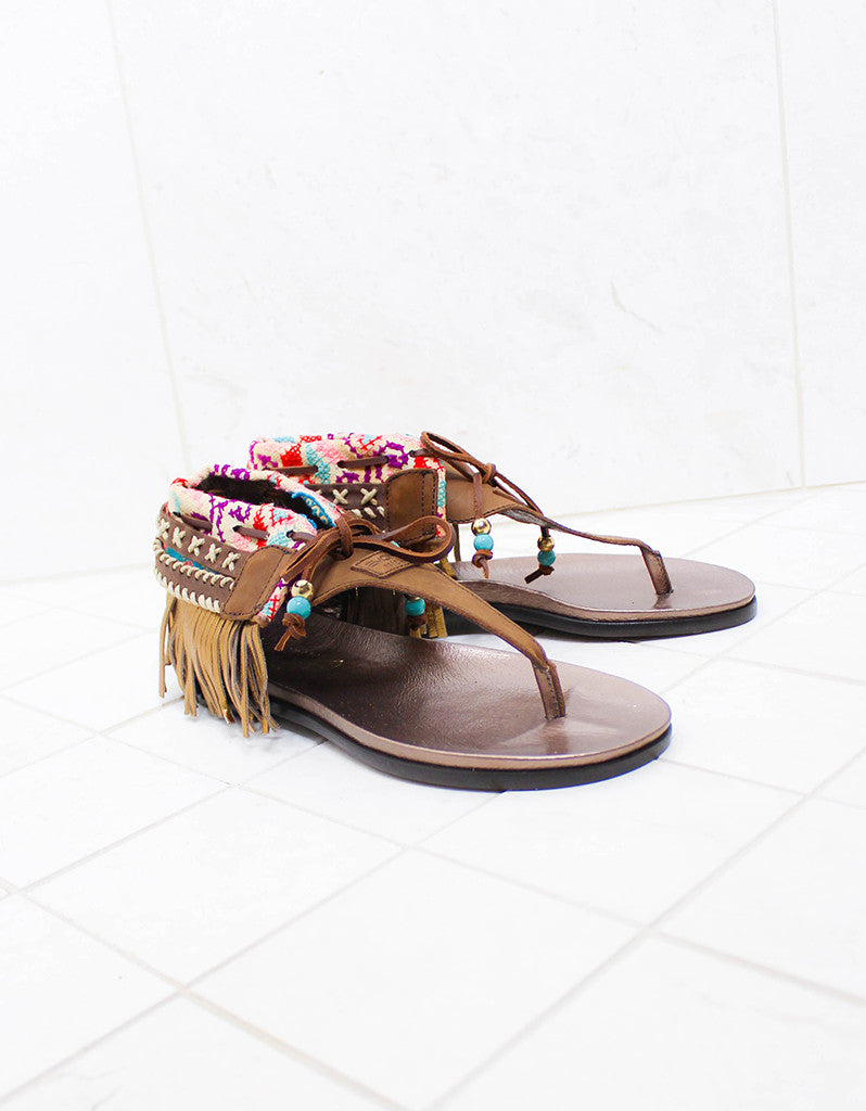 INDIE BOHO SANDALS - BROWN - SWANK - Shoes - 9