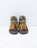 Custom Made Boho Sandals in Brown | SIZE 40 - SWANK - Shoes - 3