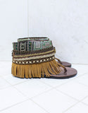 Custom Made Boho Sandals in Brown | SIZE 40 - SWANK - Shoes - 1