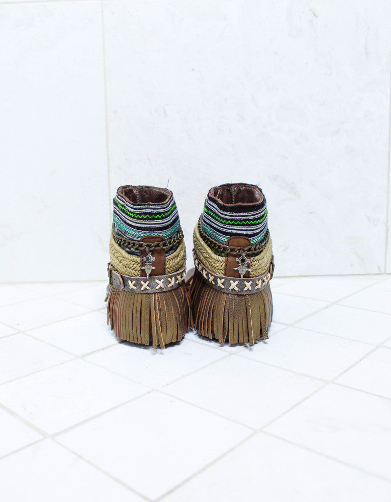 Custom Made Boho Sandals in Brown | SIZE 40 - SWANK - Shoes - 5