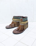 Custom Made Boho Sandals in Brown | SIZE 40 - SWANK - Shoes - 2