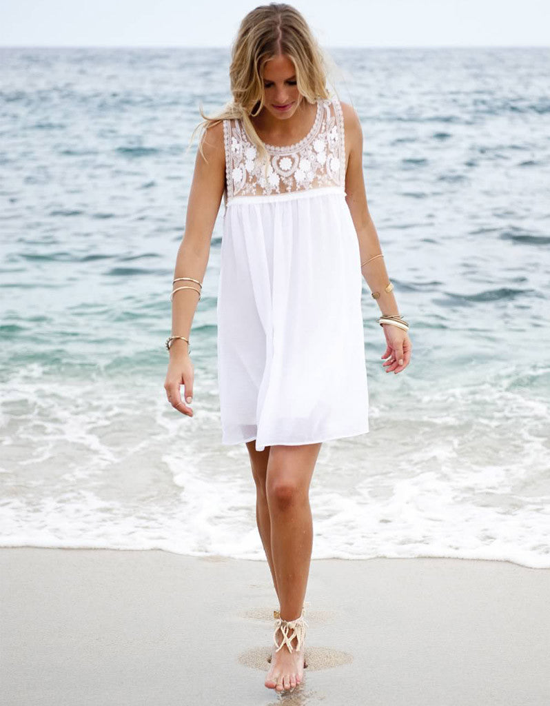 Show Me Your Mumu Baskin Mini Dress in White Crisp - SWANK - Dresses - 1