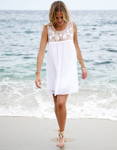 Show Me Your Mumu Baskin Mini Dress in White Crisp