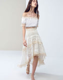 Alexis Belle Skirt in Pearl White - SWANK - Skirts - 1