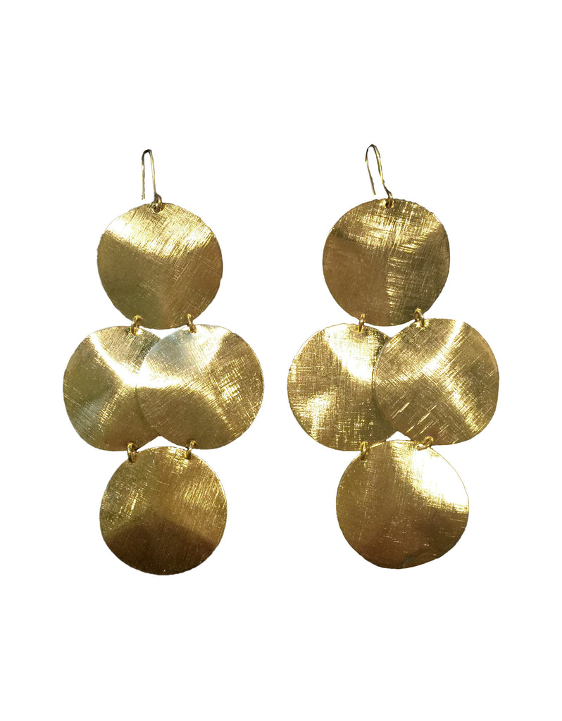 Emily Big Disc Earring in Gold **An Emily Dees Boulden Design** - SWANK - Jewelry - 1