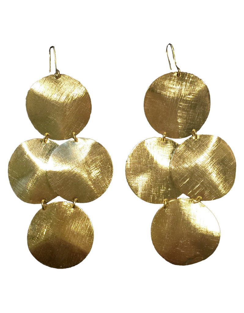 Emily Big Disc Earring in Gold **An Emily Dees Boulden Design** - SWANK - Jewelry - 4