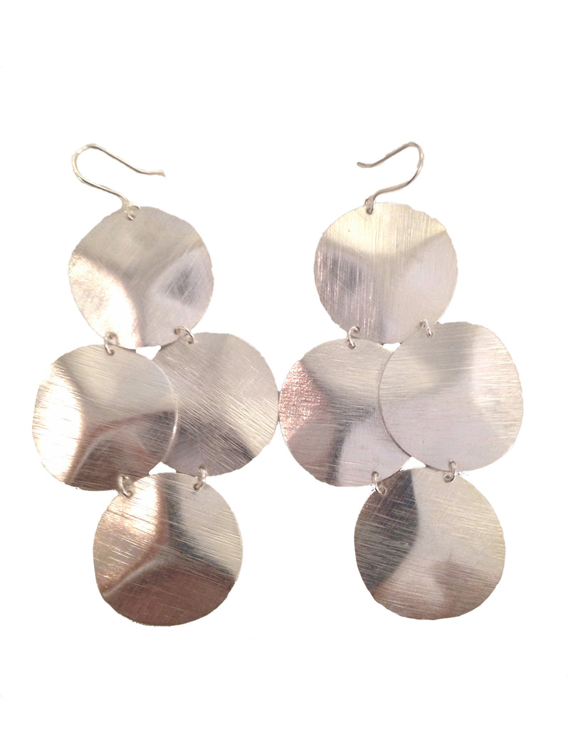Emily Big Disc Earring in Silver **An Emily Dees Boulden Design** - SWANK - Jewelry - 1