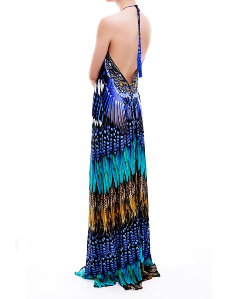 Shahida Parides Blue Jay 3-Way Style Dress in Blue - SWANK - Dresses - 6