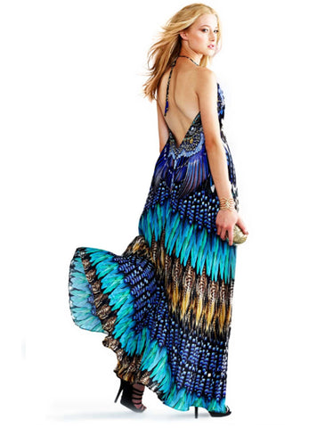 Shahida Parides Blue Jay 3-Way Style Dress in Blue