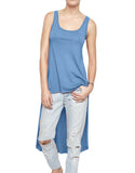 Michael Lauren Bradshaw High Low Tank in Star Blue