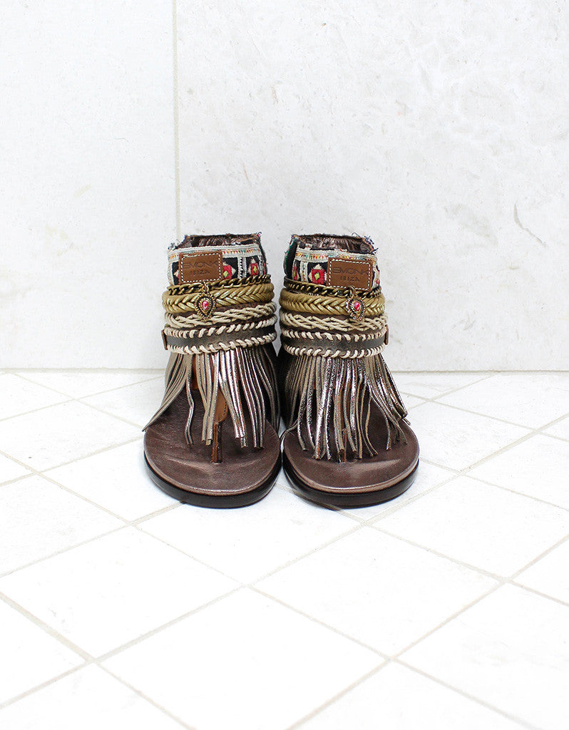 Custom Made Boho Sandals in Brown | SIZE 37