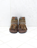 Custom Made Boho Sandals in Brown | SIZE 37