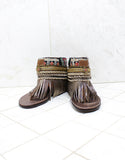 Custom Made Boho Sandals in Brown | SIZE 37