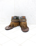 Custom Made Boho Sandals in Brown | SIZE 39