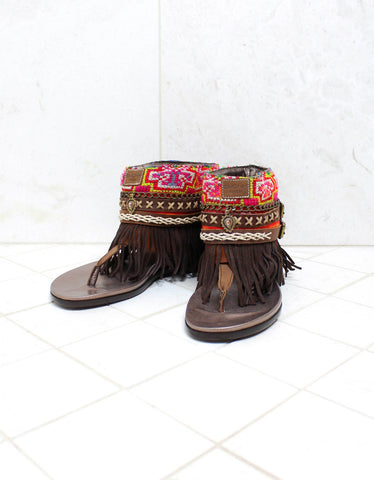 Custom Made Boho Sandals in Brown | SIZE 39
