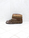 Custom Made Boho Sandals in Brown | SIZE 40