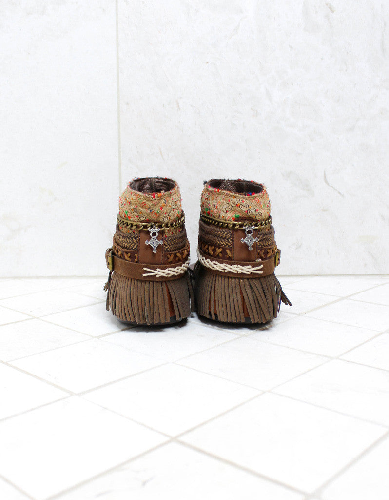 Custom Made Boho Sandals in Brown | SIZE 40