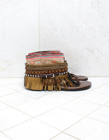 Custom Made Boho Sandals in Brown | SIZE 41