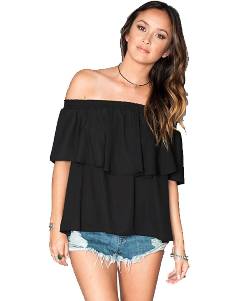 Show Me Your Mumu Bungalow Top in Black Crisp - SWANK - Tops - 2