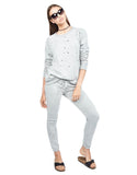 Michael Lauren Campbell Jogger w/Stars in Heather Grey